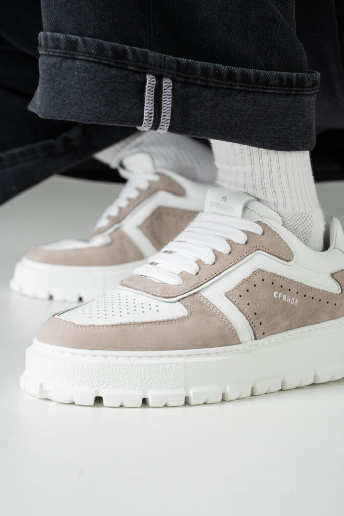 CPH332 leather mix greige/white - alternative 1