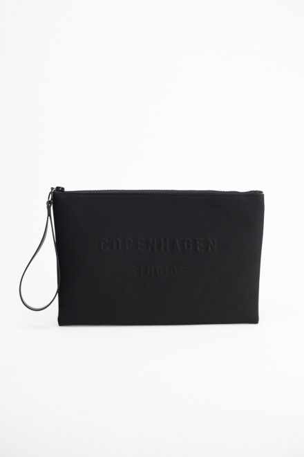 CPH POUCH 2 big recycled canvas black