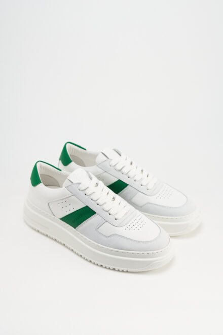 CPH163M leather mix white/green
