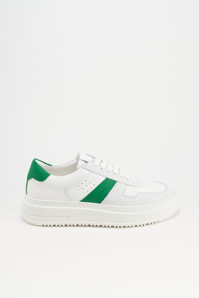 CPH163M leather mix white/green