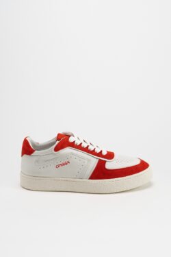 CPH264 leather mix white/red