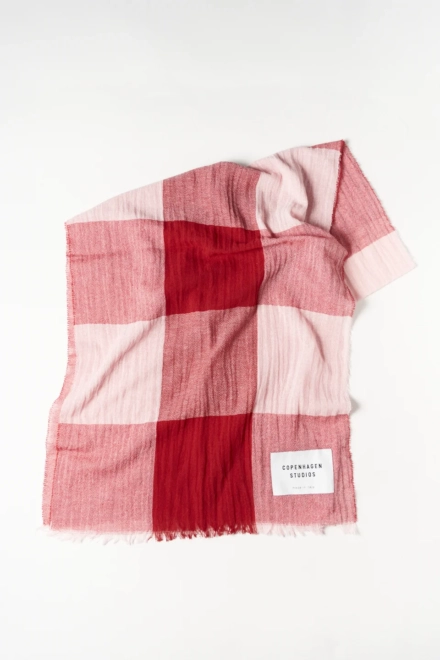 CPH SHAWL 7 cotton mix rose/red