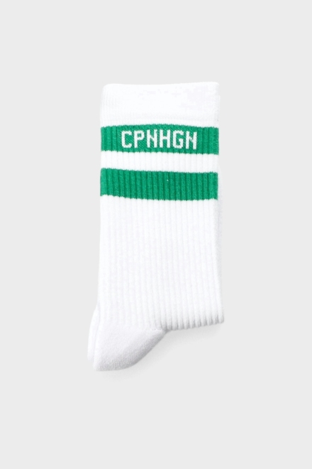 CPH SOCKS 3 - cotton blend - white/green
