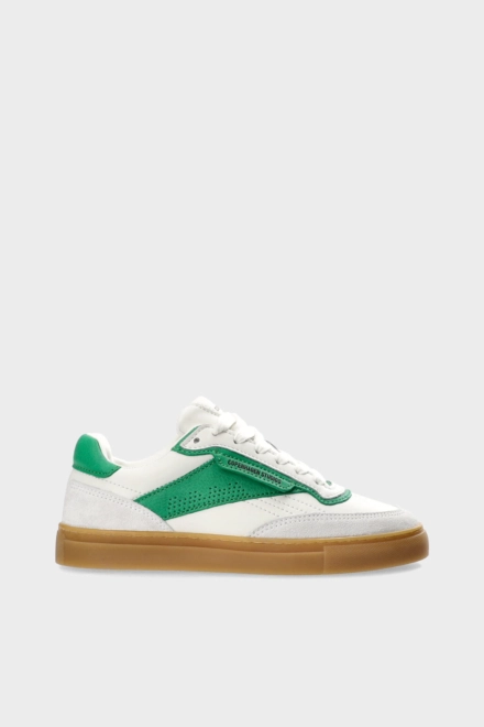 CPH90 leather mix white/green/caramel